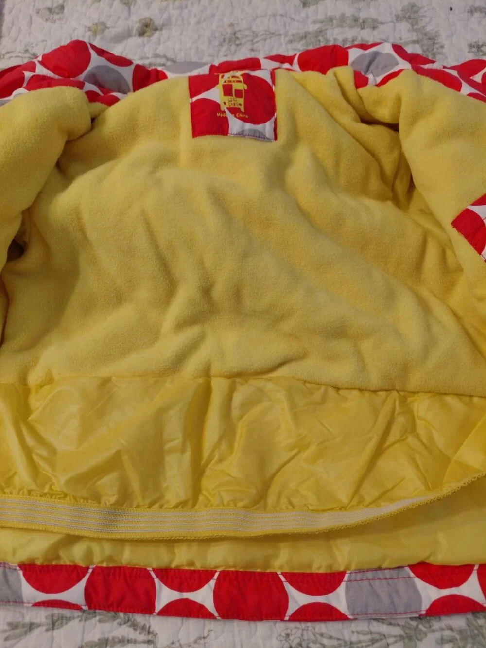Mini Boden Pink Yellow Coat Jacket Kids Youth 4/5